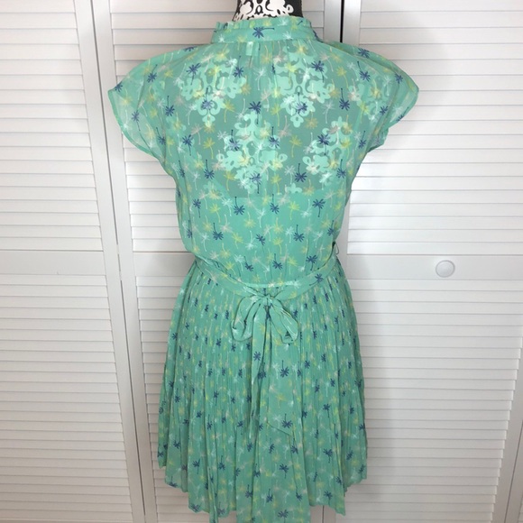 Lauren Conrad Sheer Palm Tree Dress & Slip Size 4 - Picture 3 of 8